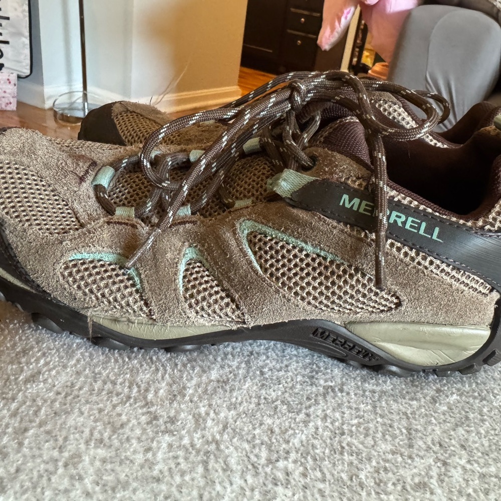 Merrell Women's Hiking Shoes in Brown and Teal, size 10 - Picture 5 of 9